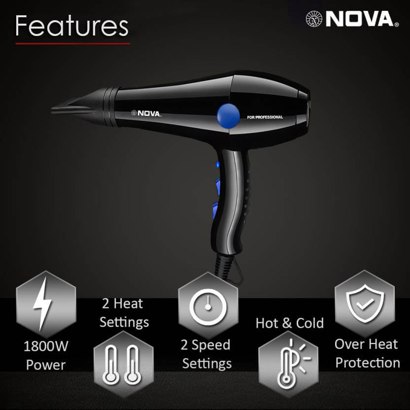 Nova hair shop dryer 1800w price