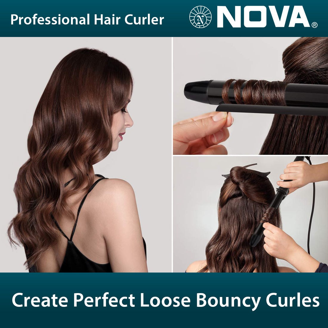 Nova hair dryer straightener curler clearance combo