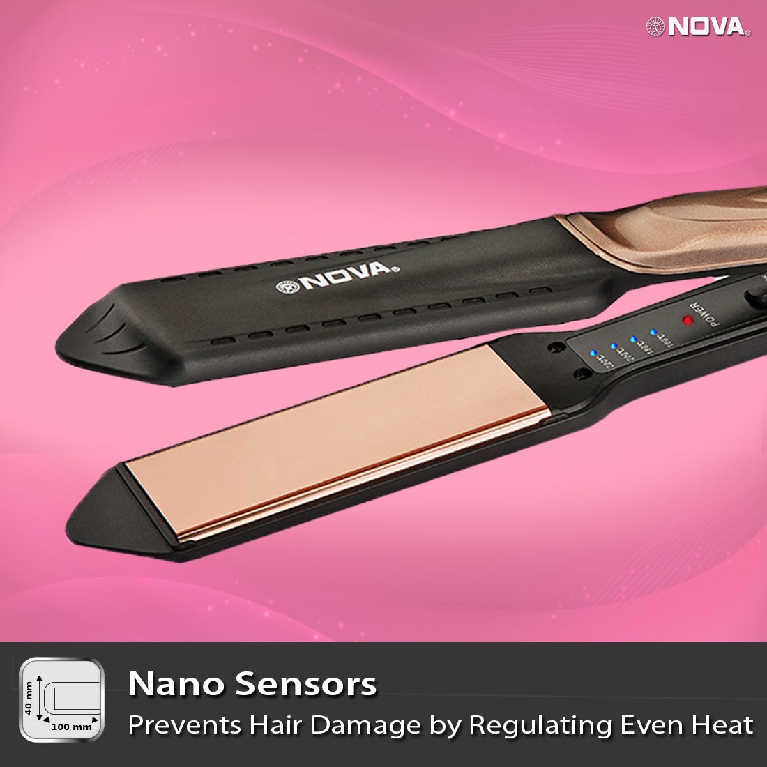 Nova Temperature Control NanoTitanium Coated NHS 902 Hair