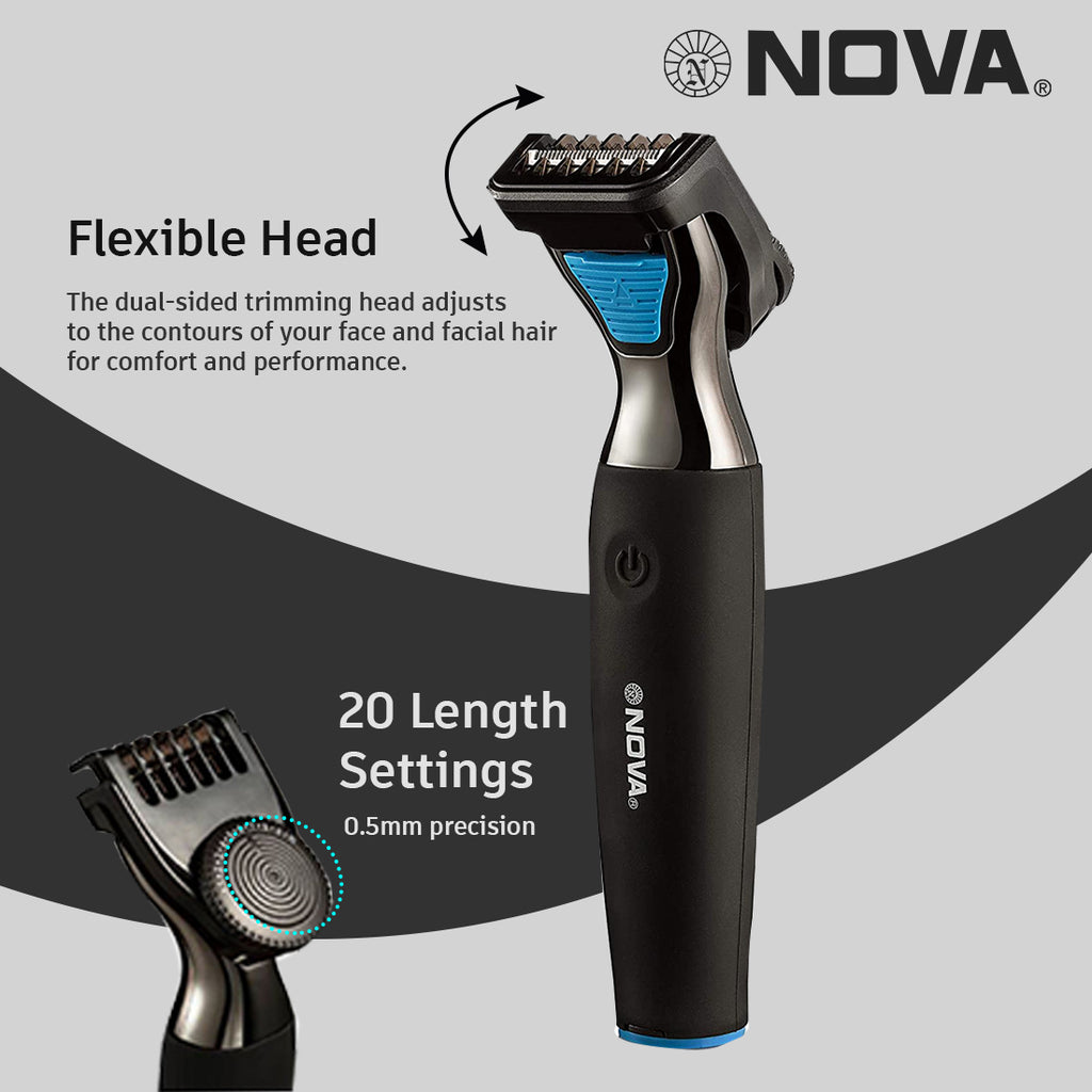 Nova 1092 Multipurpose Runtime: 45 min Trimmer for Men | Beard Trimmer ...