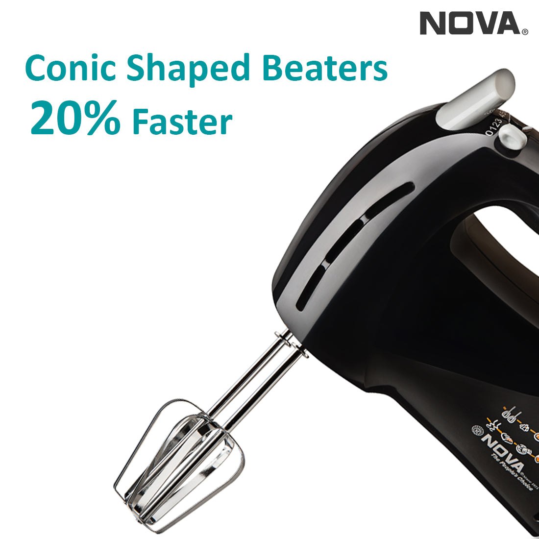 Nova Hand Mixer - Nm-62m, White: Buy Online at Best Price in UAE - Amazon.ae