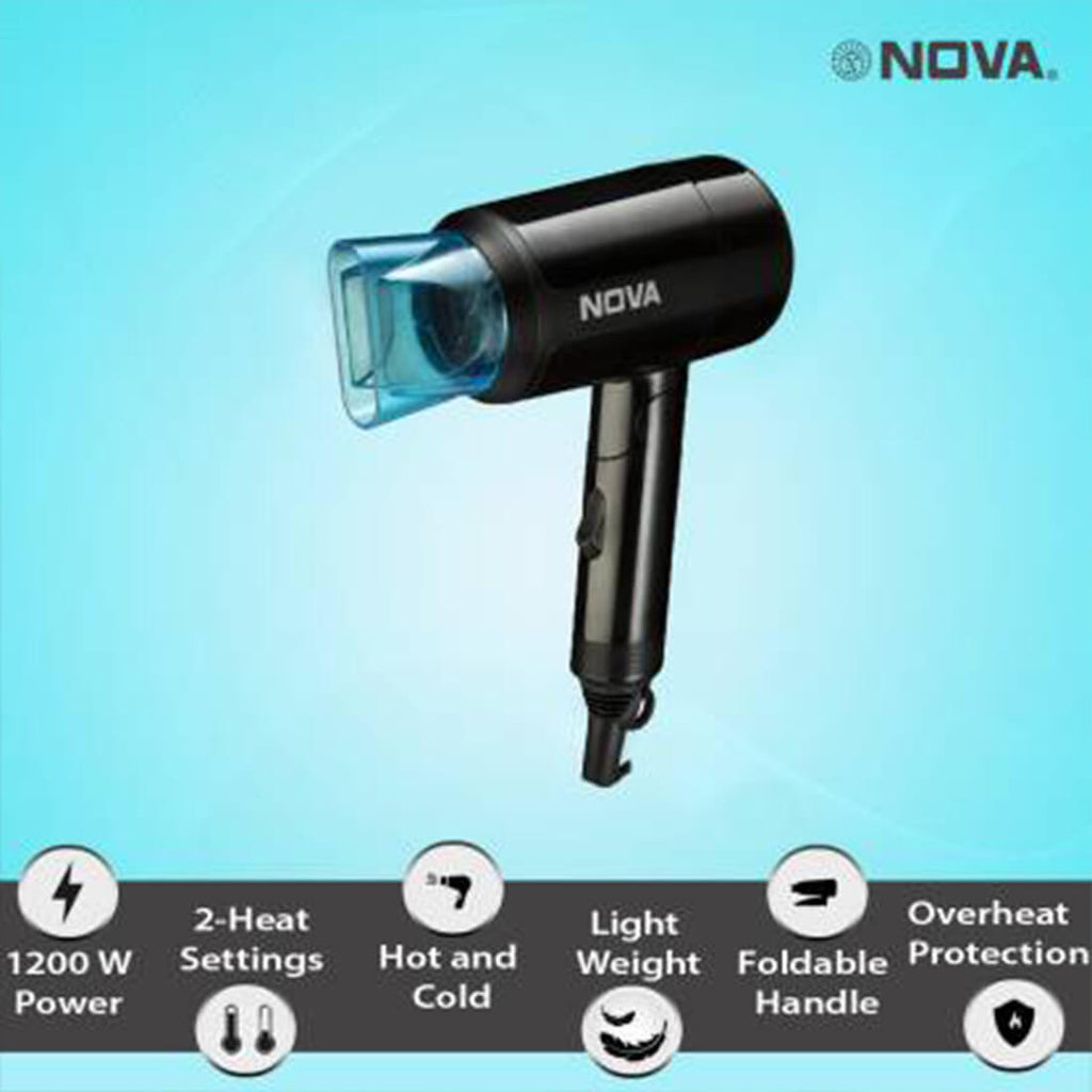 Nova Silky Shine Hot & Cold Foldable NHP 8105 Hair Dryer | Blow Dryer ...