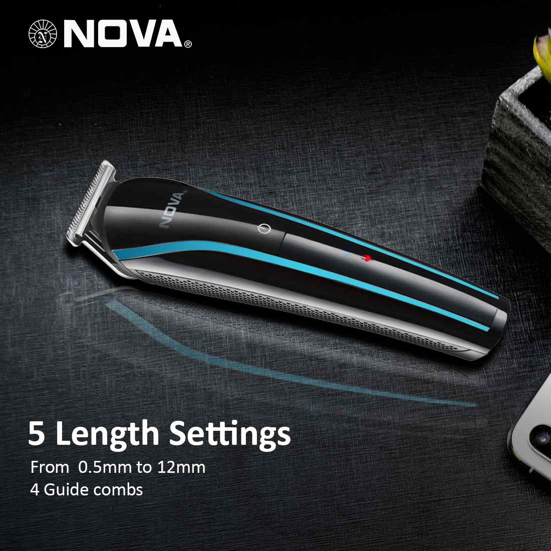 Nova NHT 1073-00 USB Cordless Trimmer for Men | Beard Cutting Machine ...