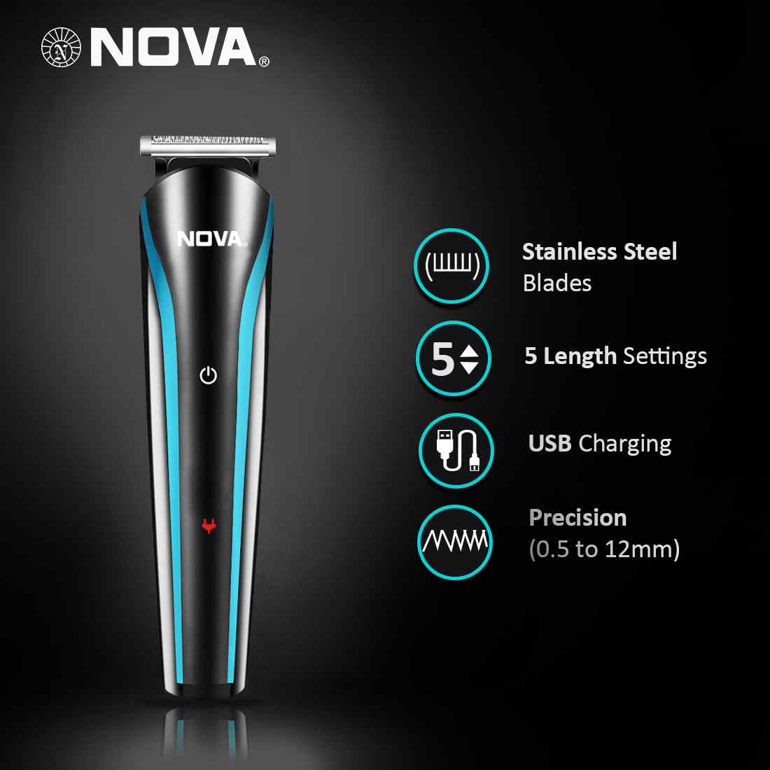 NOVA NG 1145: 60 Minutes Runtime Multi Grooming Kit for Men – Nova India