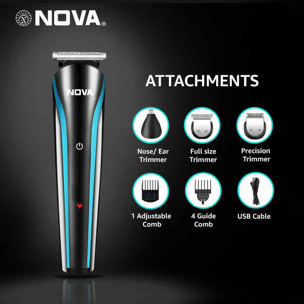 NOVA NG 1145: 60 Minutes Runtime Multi Grooming Kit for Men – Nova India